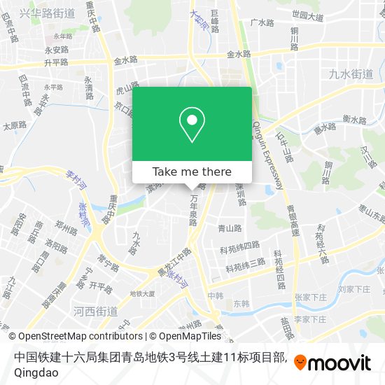 中国铁建十六局集团青岛地铁3号线土建11标项目部 map