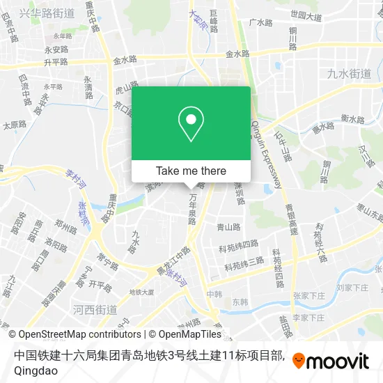 中国铁建十六局集团青岛地铁3号线土建11标项目部 map