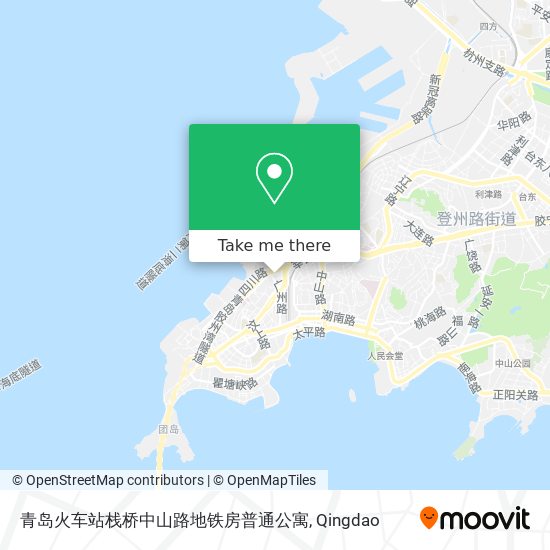 青岛火车站栈桥中山路地铁房普通公寓 map