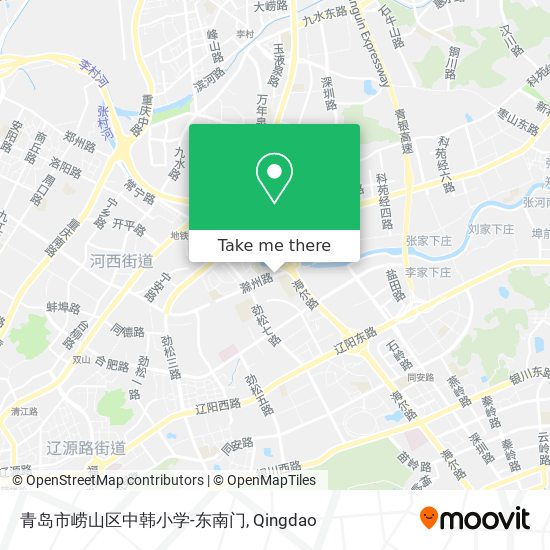 青岛市崂山区中韩小学-东南门 map