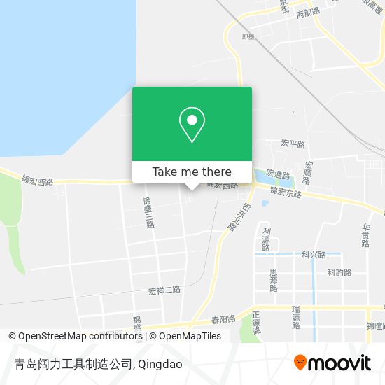 青岛阔力工具制造公司 map