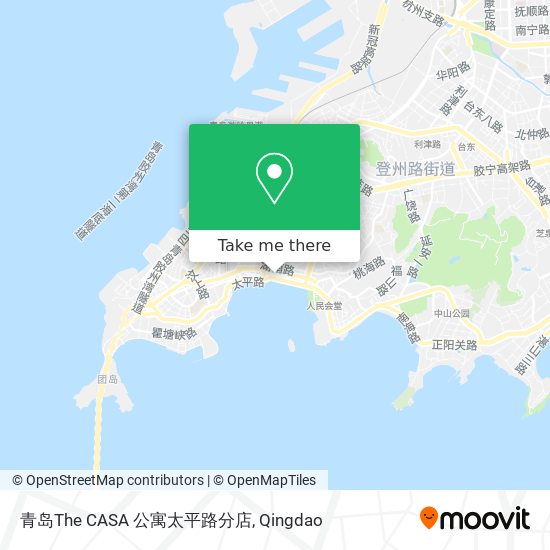 青岛The CASA 公寓太平路分店 map