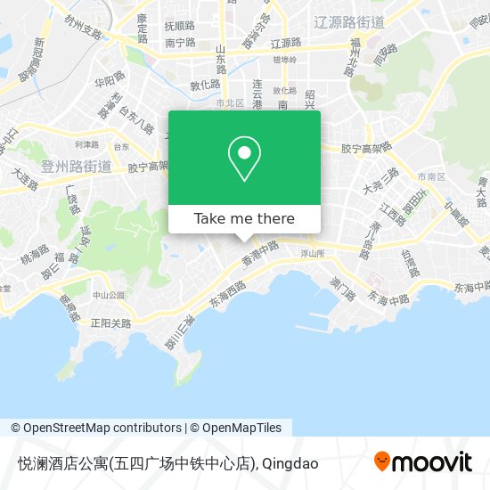 悦澜酒店公寓(五四广场中铁中心店) map