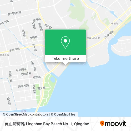 灵山湾海滩 Lingshan Bay Beach No. 1 map