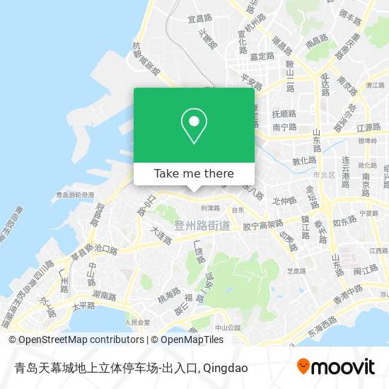 青岛天幕城地上立体停车场-出入口 map