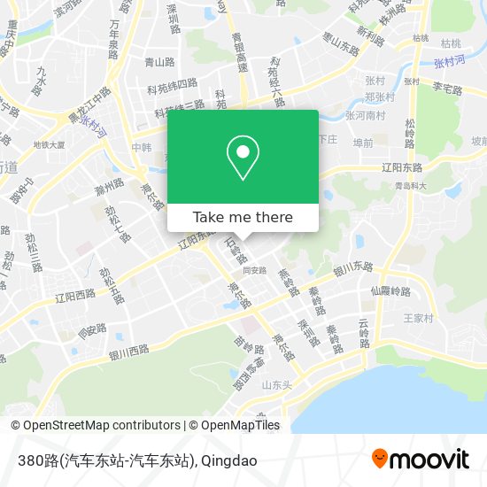 380路(汽车东站-汽车东站) map