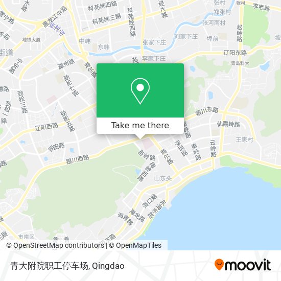 青大附院职工停车场 map