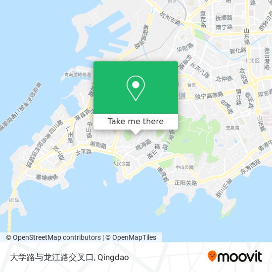 大学路与龙江路交叉口 map