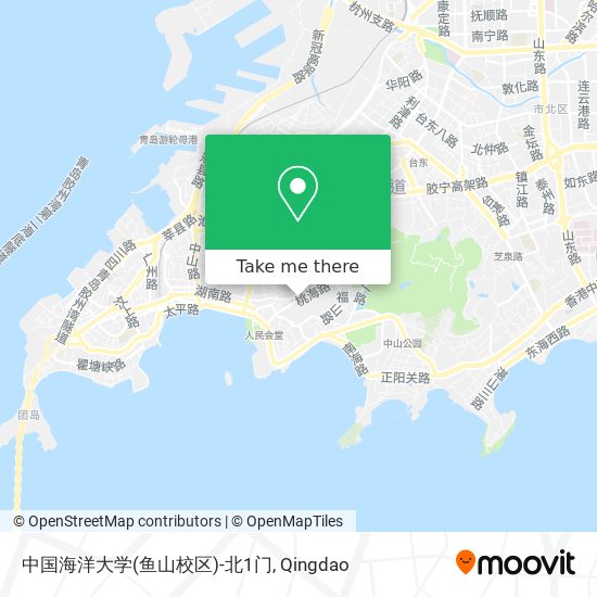 中国海洋大学(鱼山校区)-北1门 map
