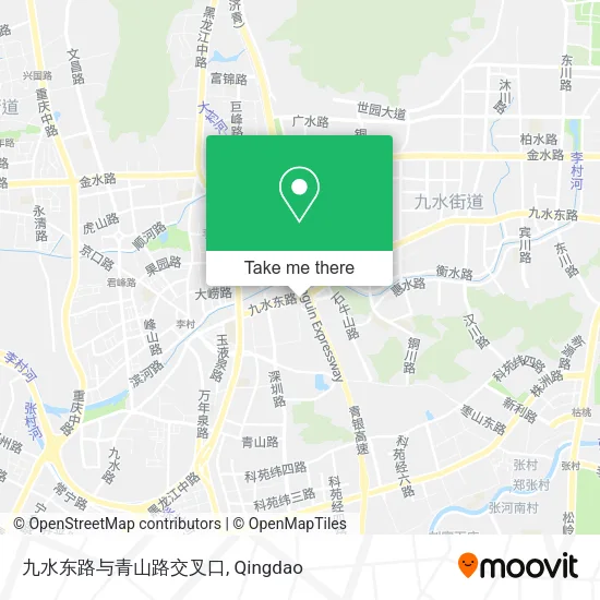 九水东路与青山路交叉口 map