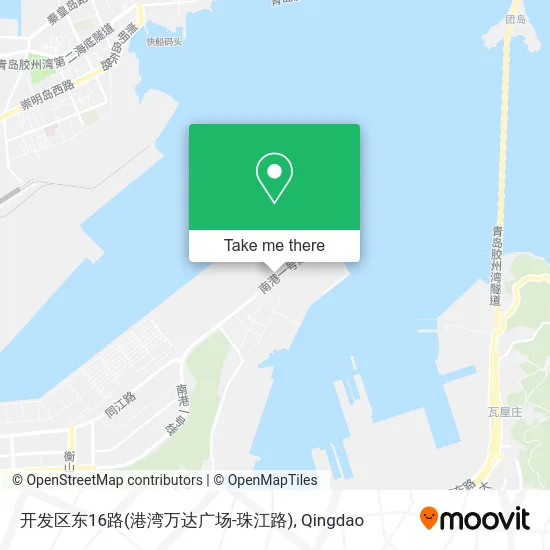 开发区东16路(港湾万达广场-珠江路) map