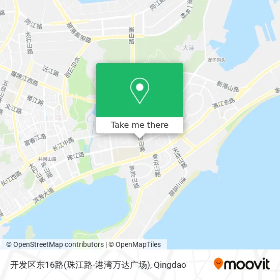 开发区东16路(珠江路-港湾万达广场) map
