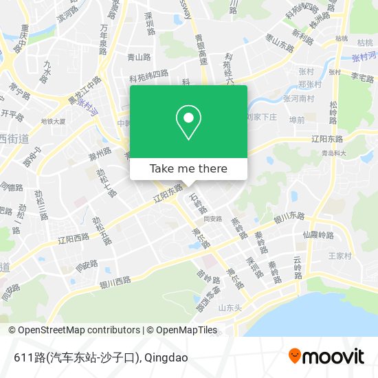 611路(汽车东站-沙子口) map