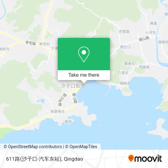 611路(沙子口-汽车东站) map