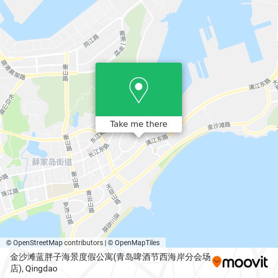 金沙滩蓝胖子海景度假公寓(青岛啤酒节西海岸分会场店) map