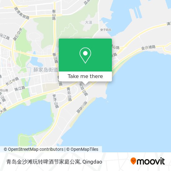 青岛金沙滩玩转啤酒节家庭公寓 map