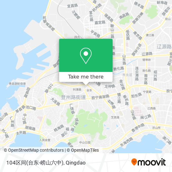 104区间(台东-崂山六中) map