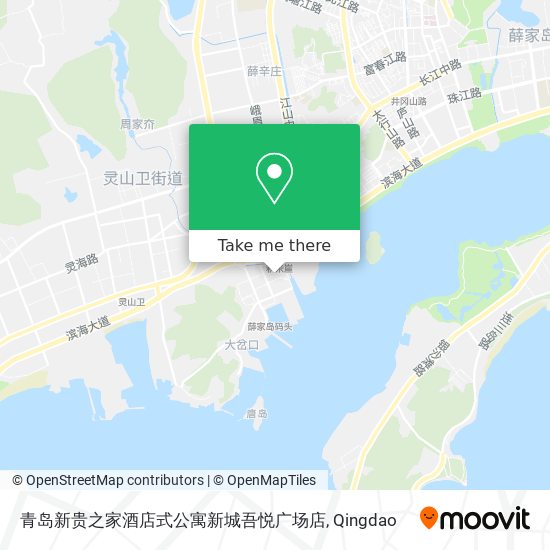 青岛新贵之家酒店式公寓新城吾悦广场店 map