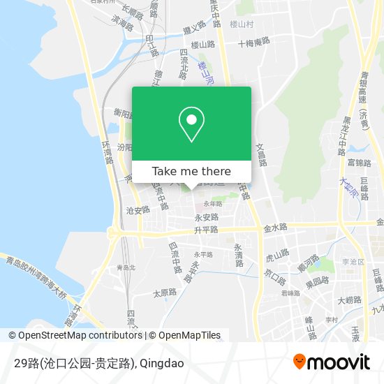 29路(沧口公园-贵定路) map