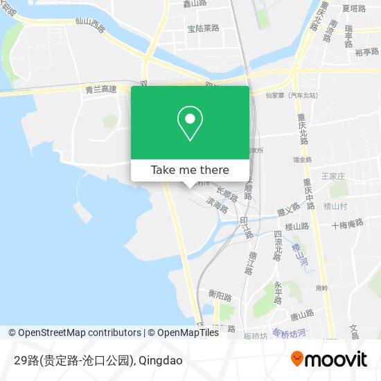 29路(贵定路-沧口公园) map