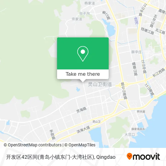开发区42区间(青岛小镇东门-大湾社区) map