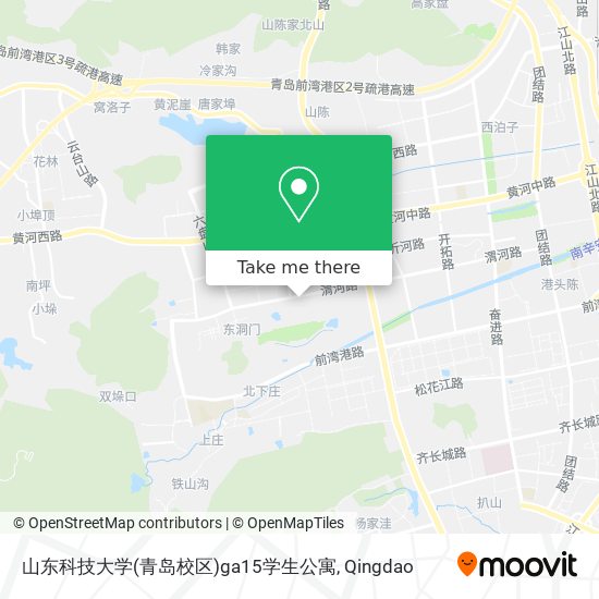 山东科技大学(青岛校区)ga15学生公寓 map