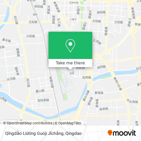 Qīngdǎo Liútíng Guójì Jīchǎng map