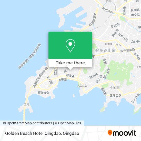 Golden Beach Hotel Qingdao map