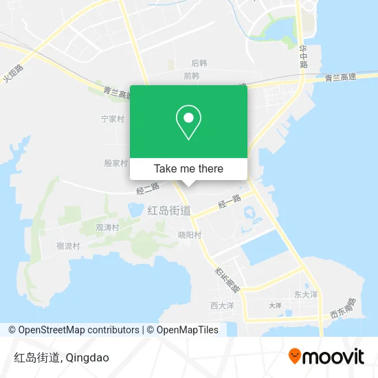红岛街道 map