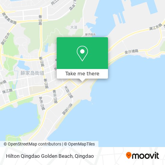 Hilton Qingdao Golden Beach map