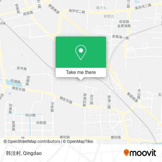 韩洼村 map