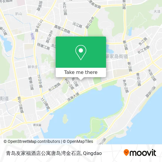 青岛友家福酒店公寓唐岛湾金石店 map