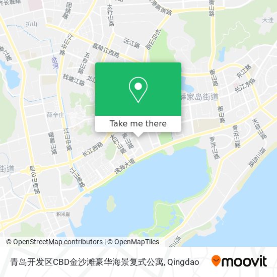 青岛开发区CBD金沙滩豪华海景复式公寓 map