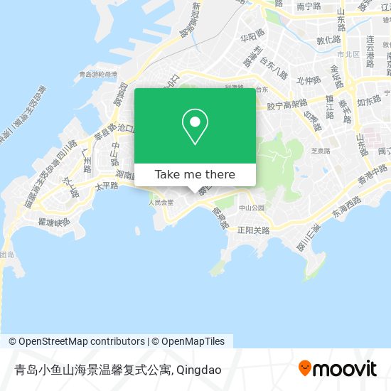 青岛小鱼山海景温馨复式公寓 map