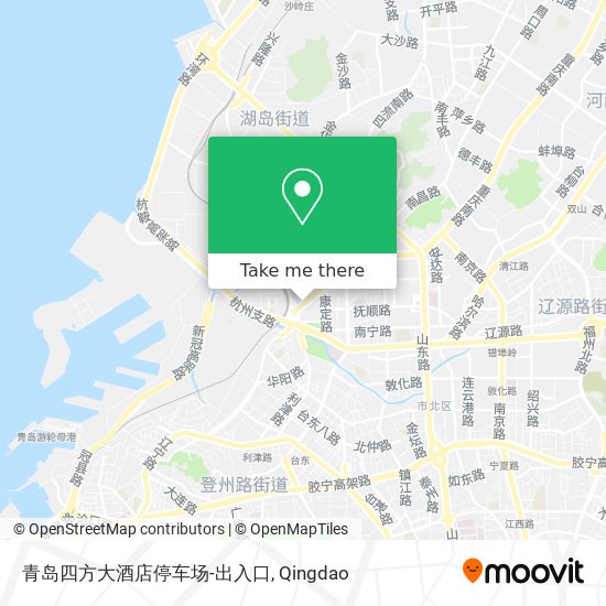 青岛四方大酒店停车场-出入口 map