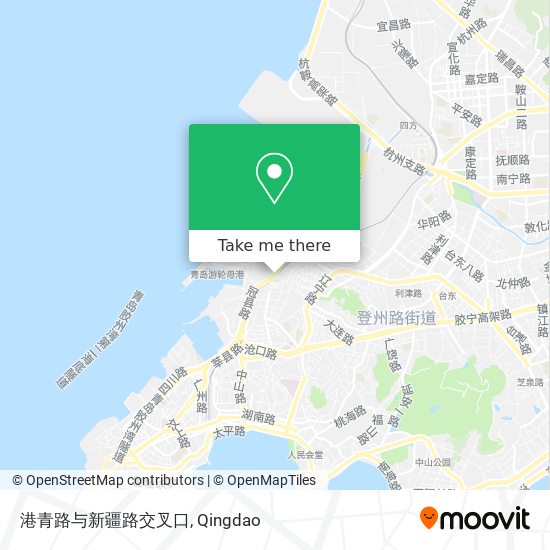 港青路与新疆路交叉口 map