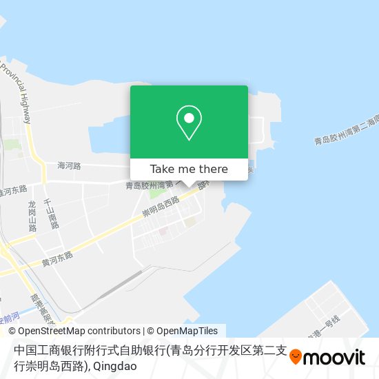 中国工商银行附行式自助银行(青岛分行开发区第二支行崇明岛西路) map
