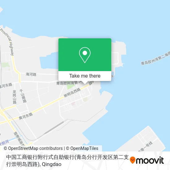 中国工商银行附行式自助银行(青岛分行开发区第二支行崇明岛西路) map