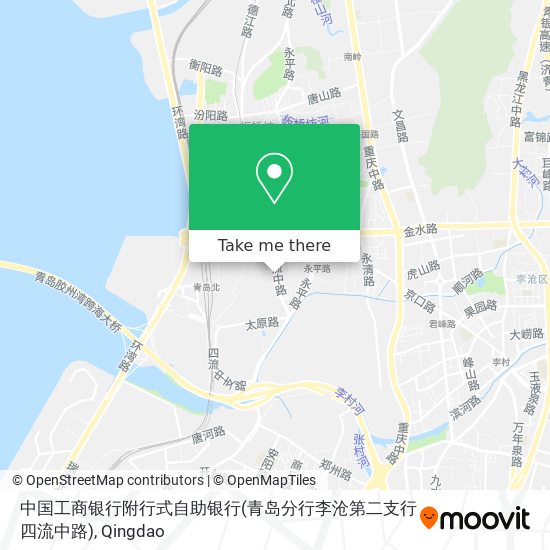 中国工商银行附行式自助银行(青岛分行李沧第二支行四流中路) map