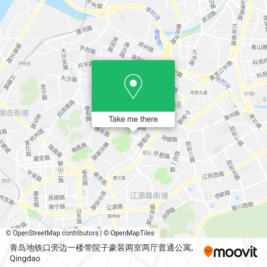 青岛地铁口旁边一楼带院子豪装两室两厅普通公寓 map