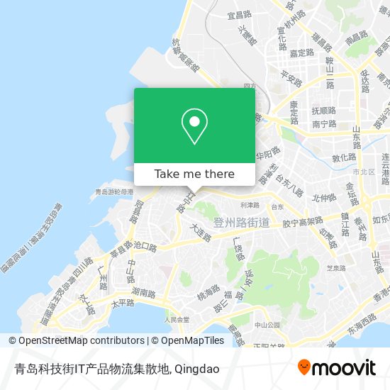 青岛科技街IT产品物流集散地 map