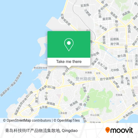 青岛科技街IT产品物流集散地 map
