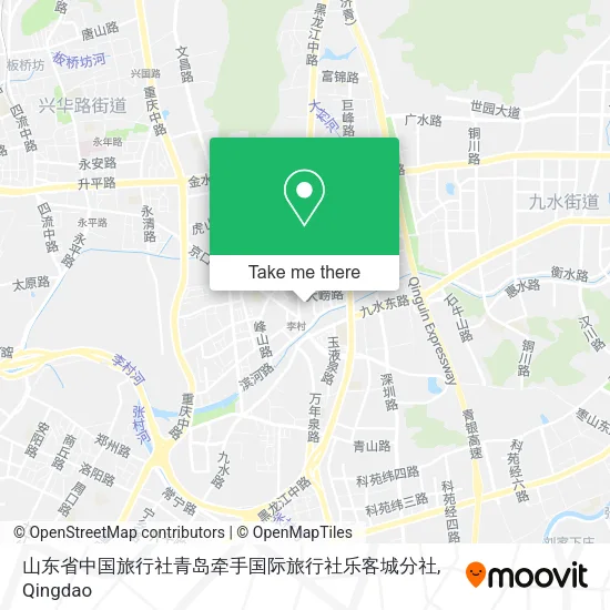 山东省中国旅行社青岛牵手国际旅行社乐客城分社 map