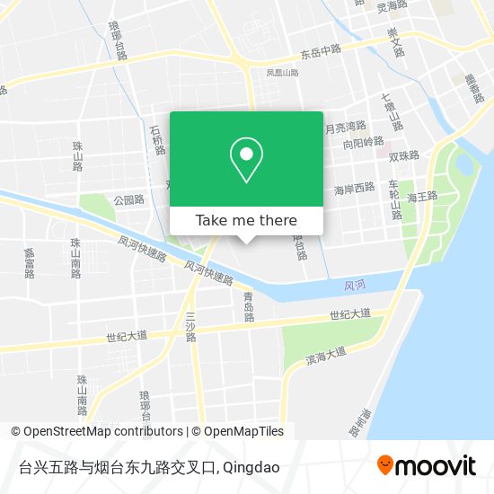 台兴五路与烟台东九路交叉口 map