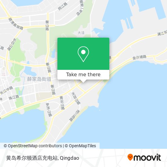 黄岛希尔顿酒店充电站 map
