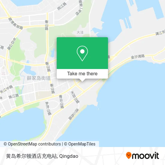 黄岛希尔顿酒店充电站 map