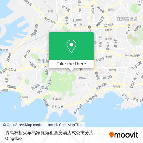 青岛栈桥火车站家庭短租套房酒店式公寓分店 map