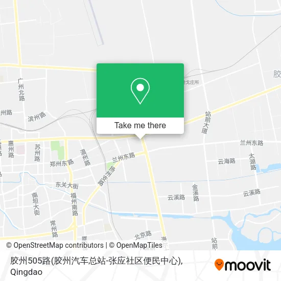 胶州505路(胶州汽车总站-张应社区便民中心) map