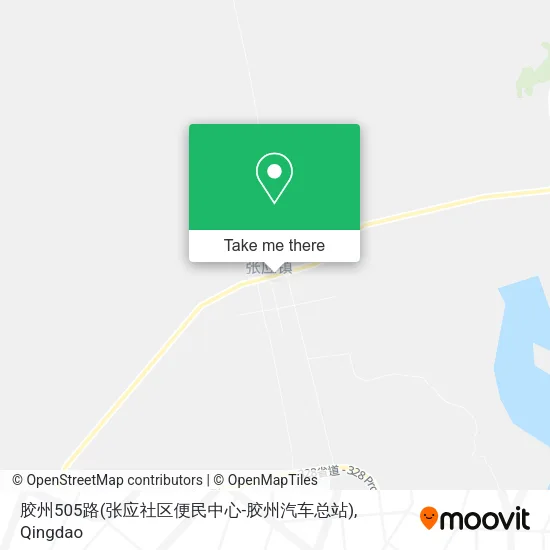 胶州505路(张应社区便民中心-胶州汽车总站) map