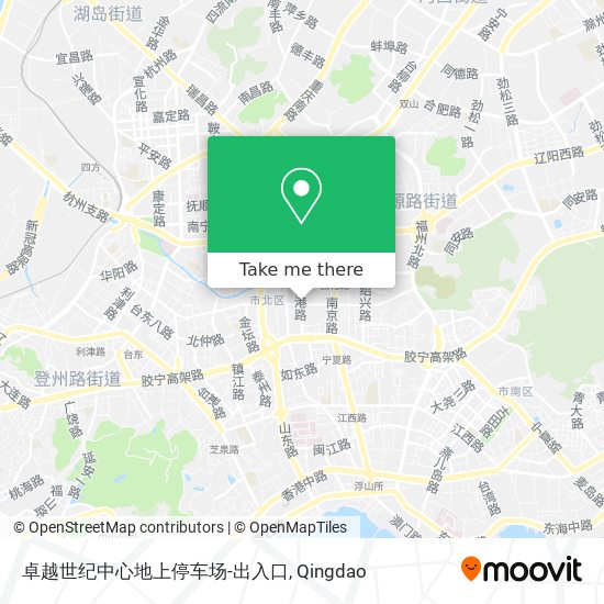 卓越世纪中心地上停车场-出入口 map
